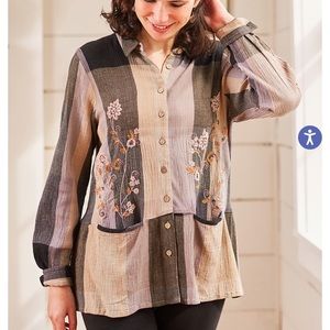 Brand New Size S (didn’t fit) super cute cottage core vibes city garden blouse